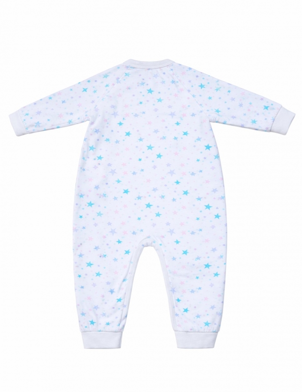 Детский комбинезон для девочки | 68 - 86 размер | 100 % хлопок | Кулир | На кнопках | Идеально на весну для девочки SMIL 108656 Рисунок звезды - изображение 3