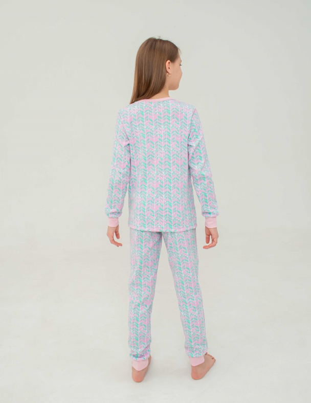 Детская пижама для девочки | 100% Хлопок | Демисезон | 92, 122 - 170 размер | Очень приятная к телу для девочки SMIL 104522 Рисунок - изображение 2