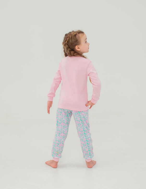 Детская пижама | 100% Хлопок | Демисезон | 92 | Очень приятная к телу для девочки SMIL 104522 Розовый - изображение 4