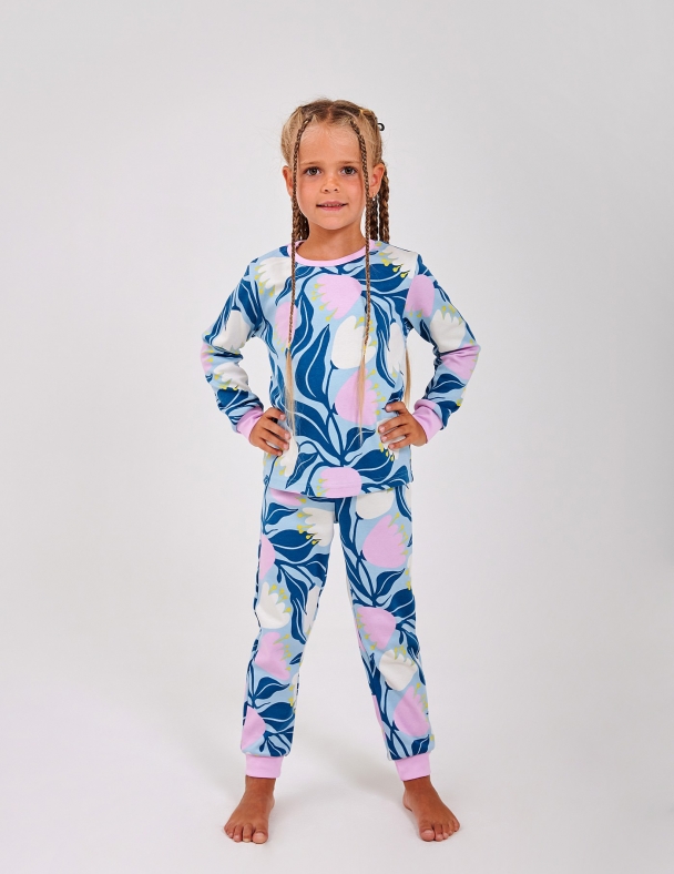 Дитяча піжама для дівчинки 100% cotton Розміри від 92 до 170 см Premium Interlock М'яка та приємна для дівчинки SMIL 104868-1 Малюнок - изображение 3