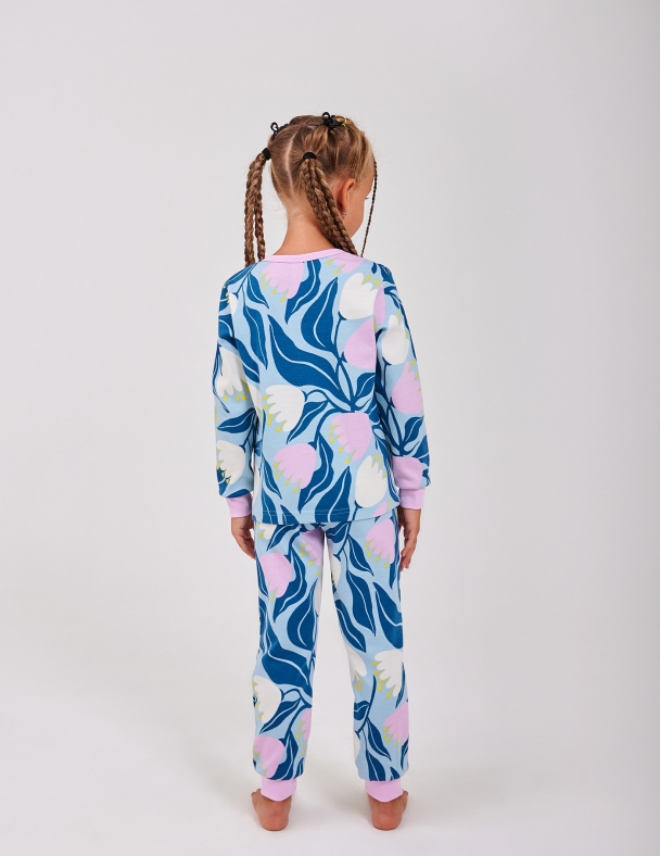 Дитяча піжама для дівчинки 100% cotton Розміри від 92 до 170 см Premium Interlock М'яка та приємна для дівчинки SMIL 104868-1 Малюнок - изображение 4