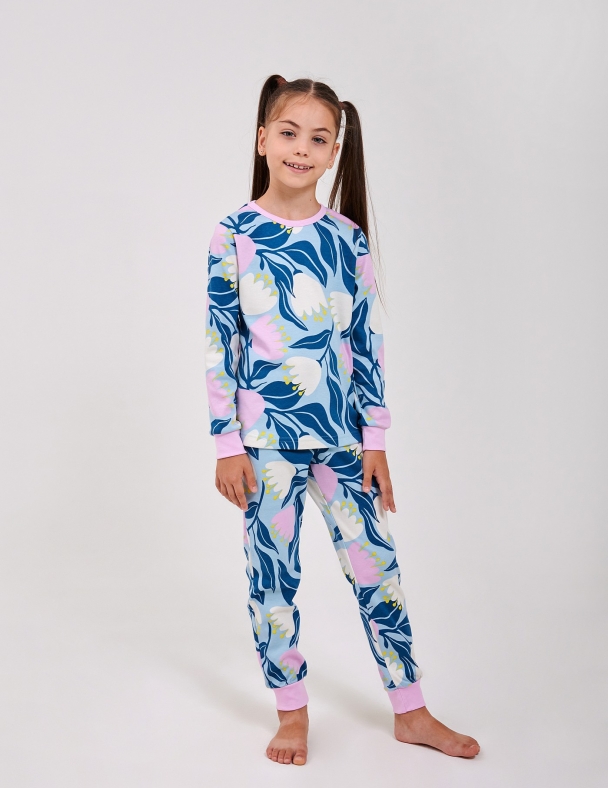 Дитяча піжама для дівчинки 100% cotton Розміри від 92 до 170 см Premium Interlock М'яка та приємна для дівчинки SMIL 104868-1 Малюнок - изображение 5