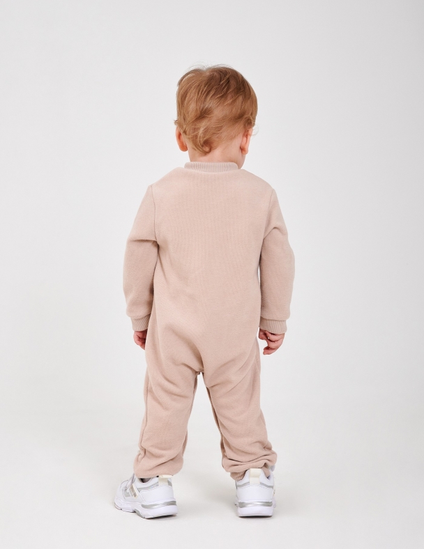 Дитячий комбінезон для хлопчика та дівчинки Розміри від 56 см до 74 см Premium Selanik 90% Сotton Теплий та Зручний унісекс SMIL 122091-1 Бежевий - изображение 2