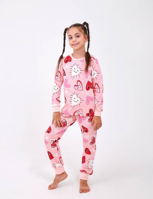 Дитяча піжама з начосом для дівчинки Розмір: від 92 до 170 см 100% cotton Premium футер для дівчинки SMIL 104858-1 Малюнок - изображение 7