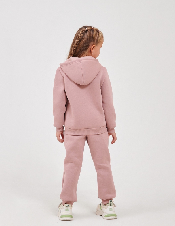 Детский костюм для девочки Утепленный с начесом Размеры от 80 до 116 см Premium Fleece Идеальный на зиму для девочки SMIL 117543-1 Пудра - изображение 3