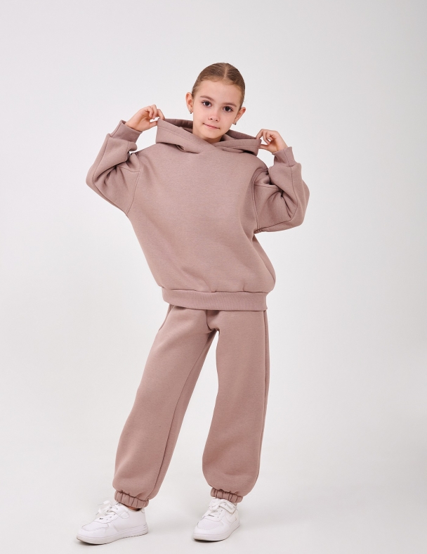 Комплект для дiвчинки (свiтшот + штани ) для дівчинки SMIL 117535-1-2s Капучино - изображение 1