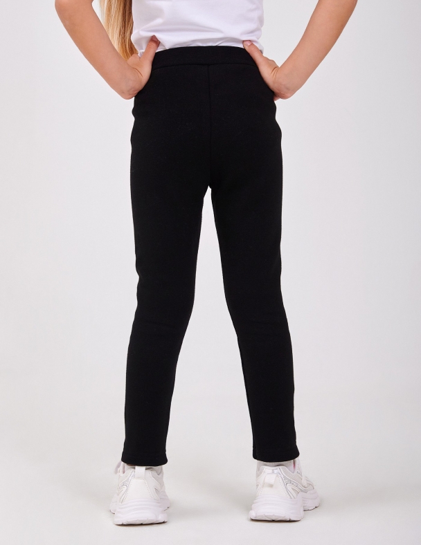 Дитячі лосини для дівчинки Розміри від 104 до 146 см Premium Мікроплюш Теплі та М'які для дівчинки SMIL 115675 Чорний - изображение 4