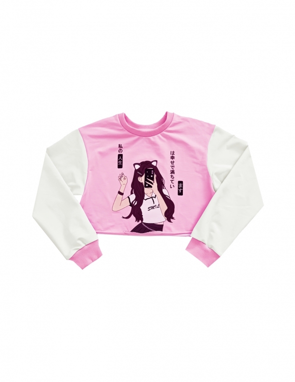 Світшот для дівчинки SMIL 116727 Рожевий - изображение 1