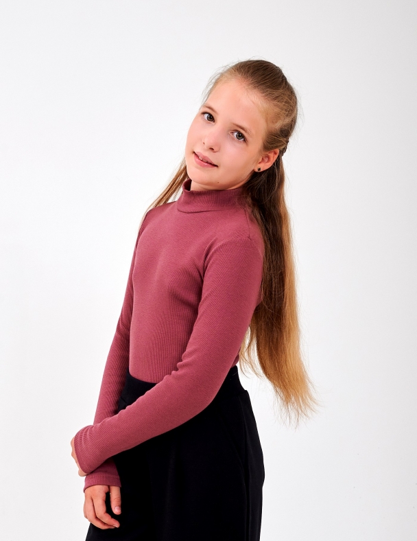 Боди-гольф для девочки SMIL 102778-2s Сливовый - изображение 2