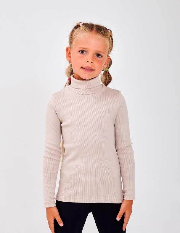 Гольф с отворотом для девочки SMIL 114019-2s Бежевый - изображение 1