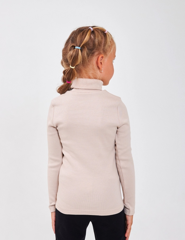 Гольф с отворотом для девочки SMIL 114019-2s Бежевый - изображение 2
