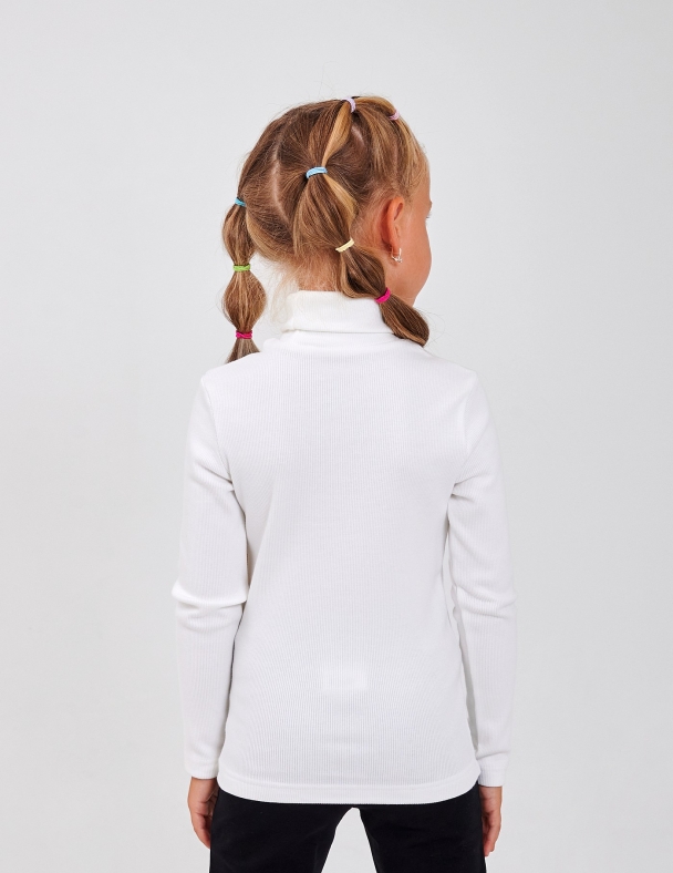 Гольф с отворотом для девочки SMIL 114019-2s Белый - изображение 2