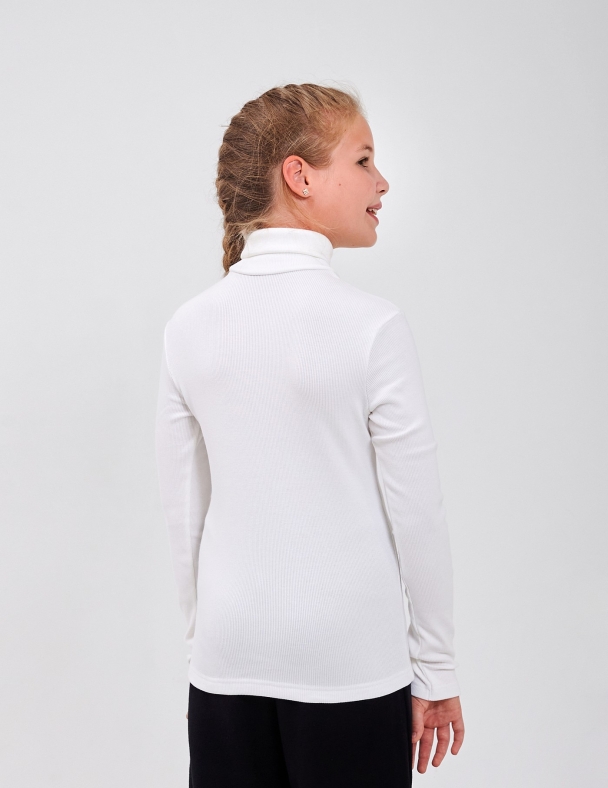 Гольф с отворотом для девочки SMIL 114021-2s Белый - изображение 2