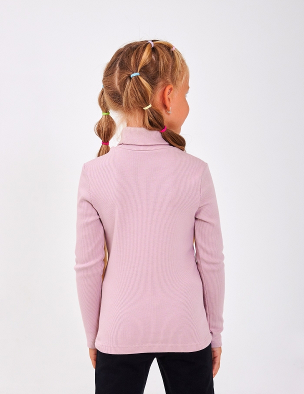 Гольф с отворотом для девочки SMIL 114019-2s Серо-лиловый - изображение 2