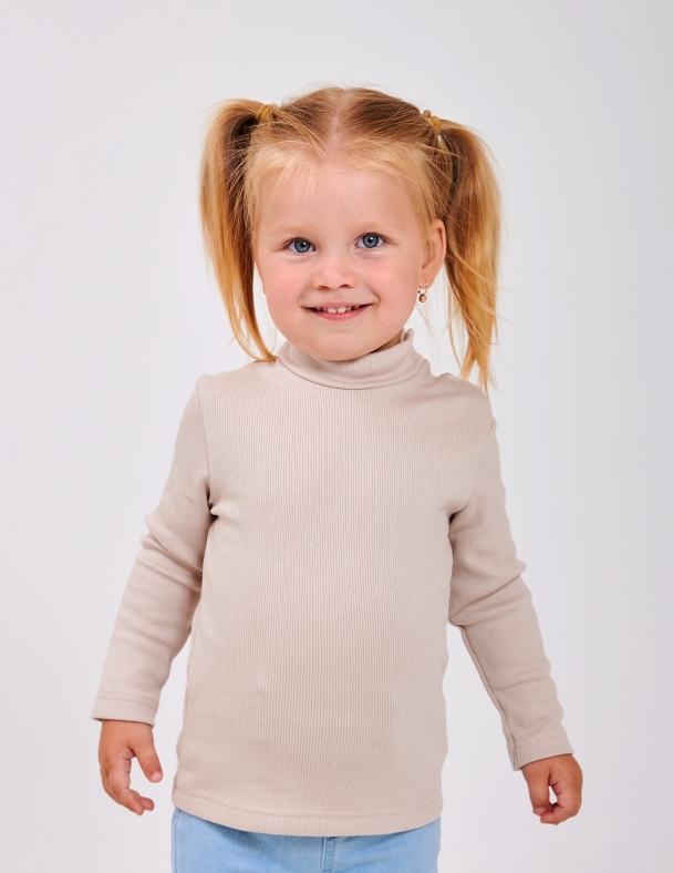 Гольф-стойка для девочки SMIL 114018-2s Бежевый - изображение 1