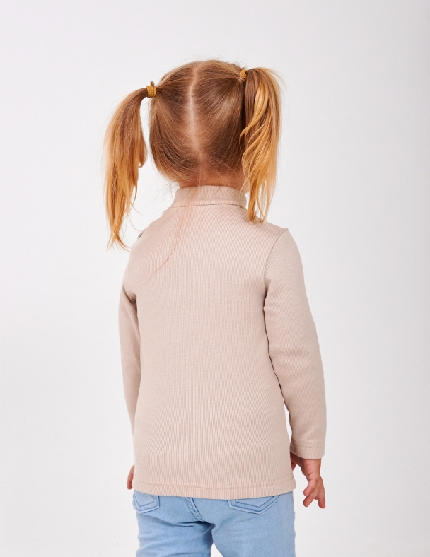 Гольф-стойка для девочки SMIL 114018-2s Бежевый - изображение 2