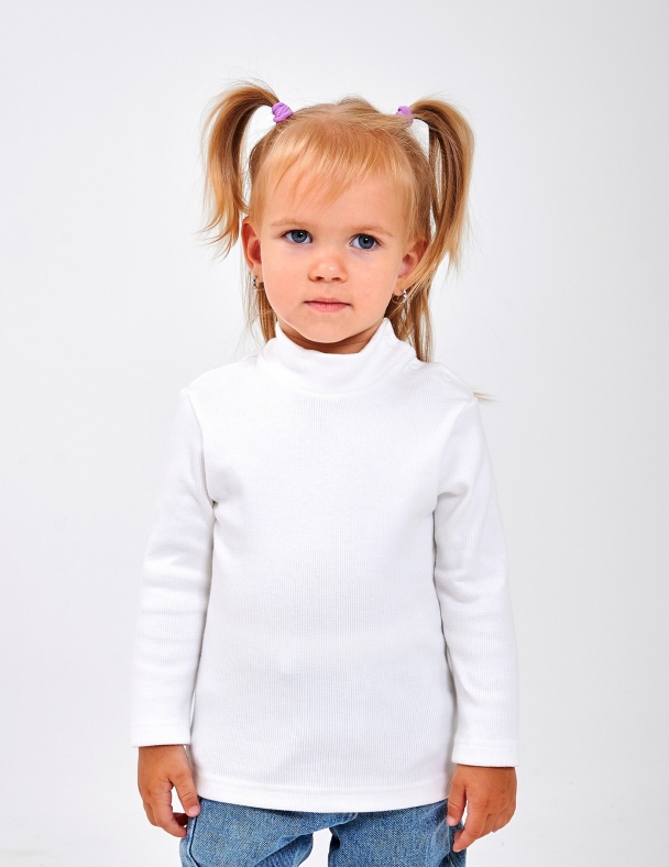 Гольф-стойка для девочки SMIL 114017-2s Белый - изображение 1