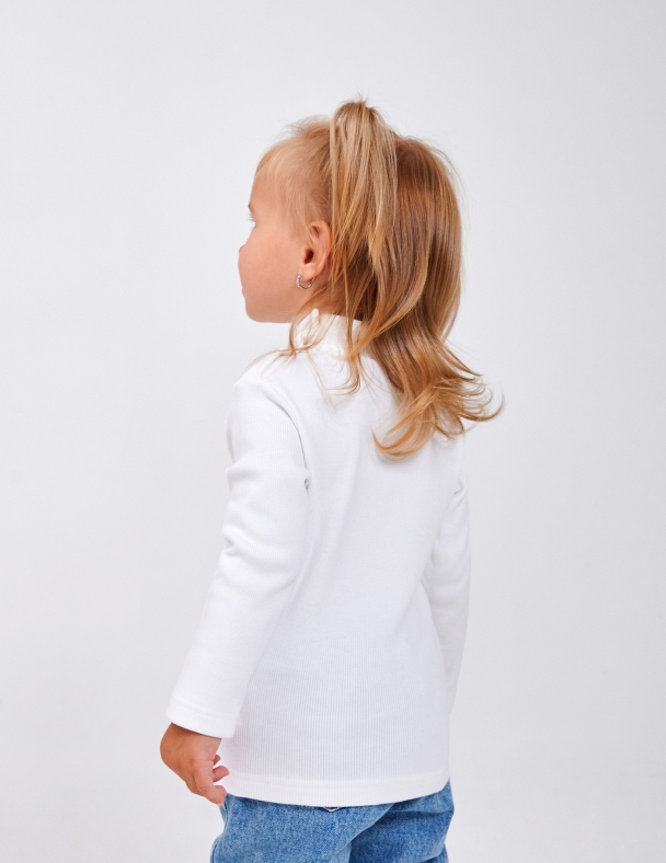 Гольф-стойка для девочки SMIL 114017-2s Белый - изображение 2