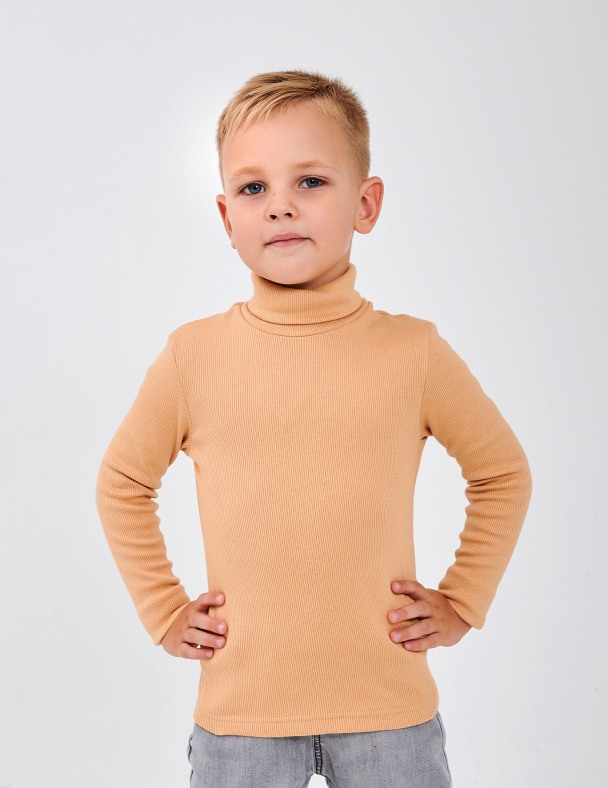 Гольф с отворотом для мальчика SMIL 114027-2s Бежевый - изображение 1