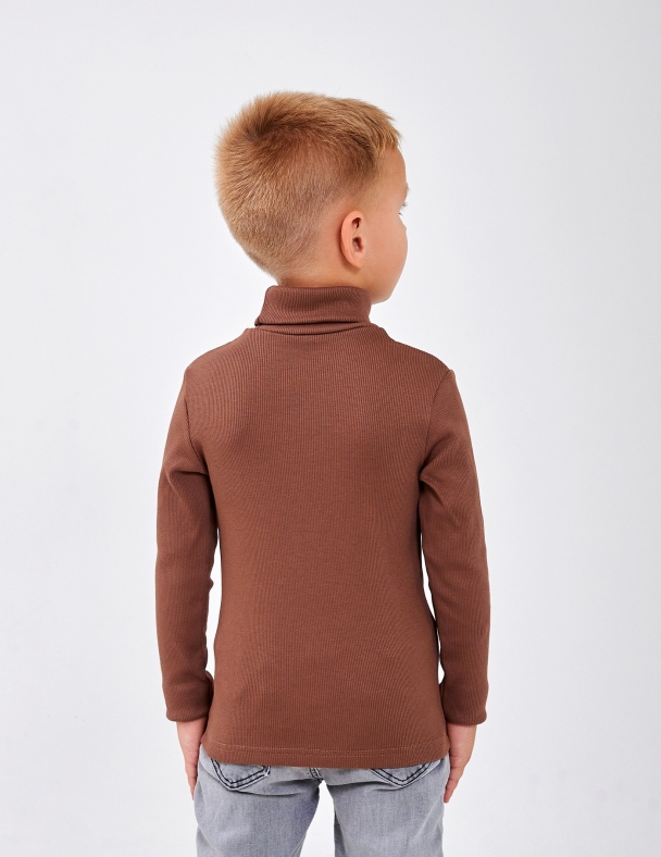 Гольф с отворотом для мальчика SMIL 114027-2s Коричневый - изображение 2