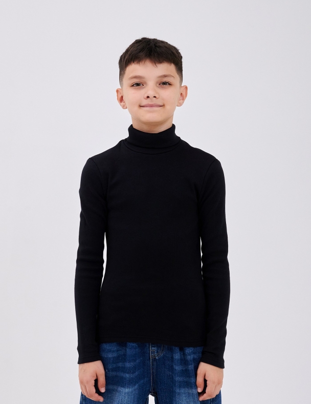 Гольф с отворотом для мальчика SMIL 114028-2s Черный - изображение 1