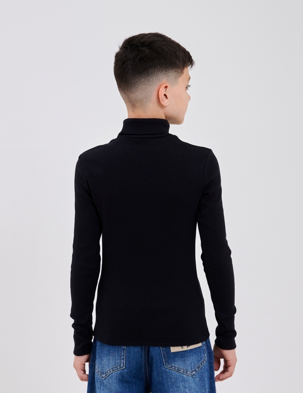 Гольф с отворотом для мальчика SMIL 114028-2s Черный - изображение 2