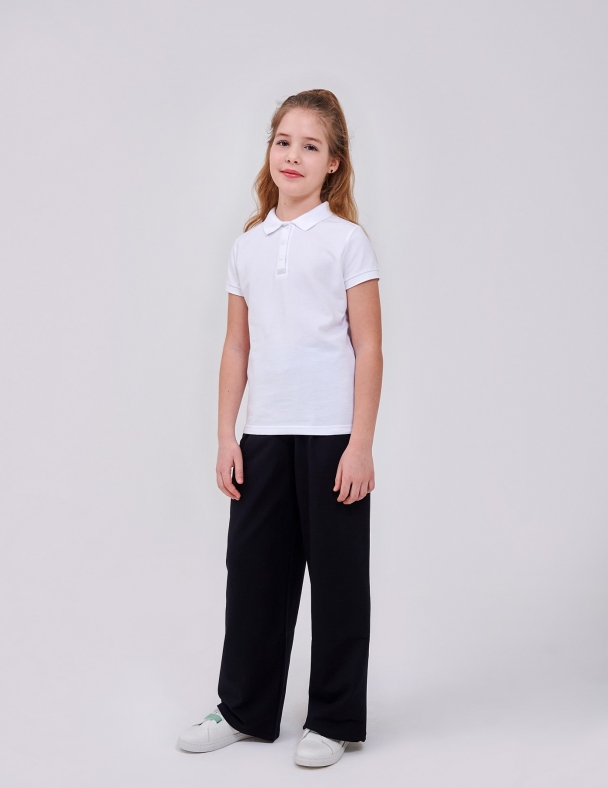 Футболка-поло (короткий рукав) для девочки SMIL 114008-2s Белый - изображение 3