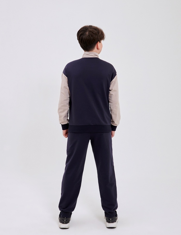 Спортивный костюм (куртка+брюки) для мальчика SMIL 117484-1-2s Темно-серый - изображение 3