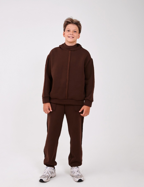 Комплект для хлопчика (худi +штани) для хлопчика SMIL 117501-2s Кавовий - изображение 1
