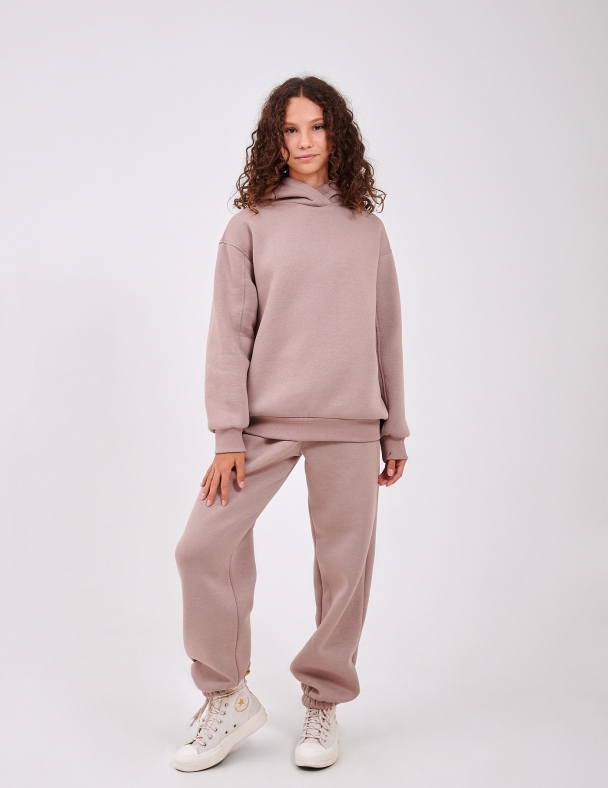 Комплект для дiвчинки (свiтшот + штани ) для девочки SMIL 117536-1-2s Капучино - изображение 1