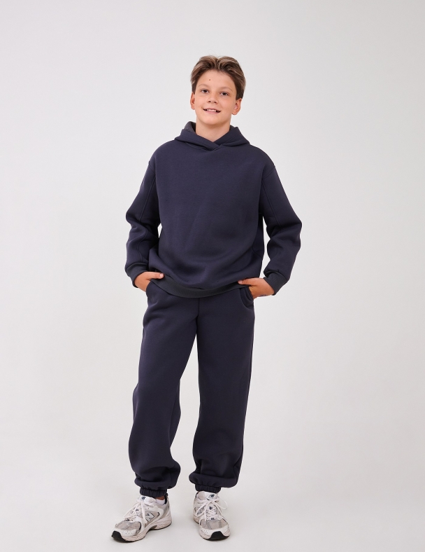 Комплект для хлопчика (свiтшот +штани) для мальчика SMIL 117538-1-2s Темно-серый - изображение 1