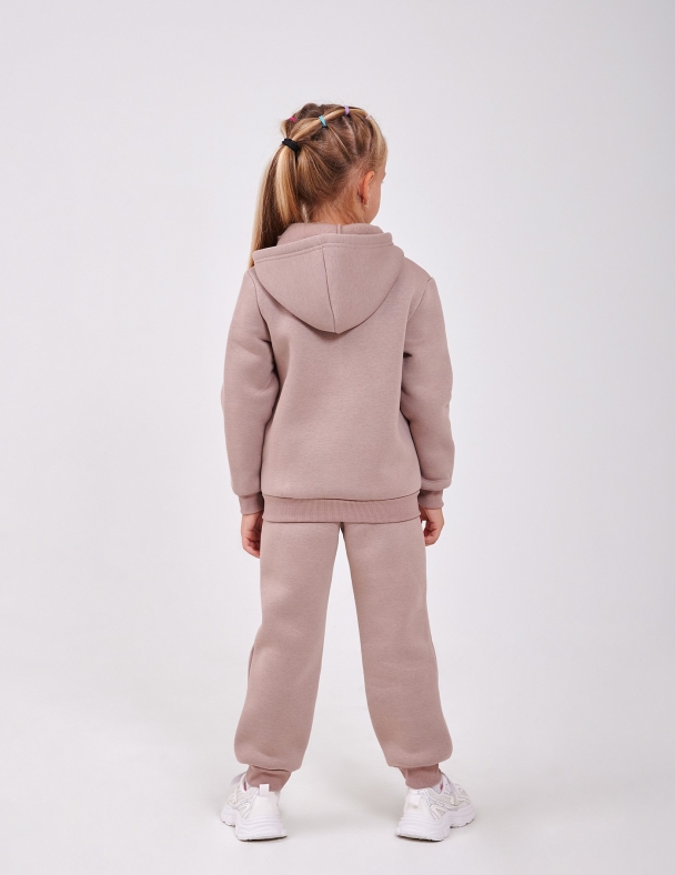 Детский костюм для девочки Утепленный с начесом Размеры от 110 до 116 см Premium Fleece Идеальный на зиму для девочки SMIL 117543-1 Капучино - изображение 2