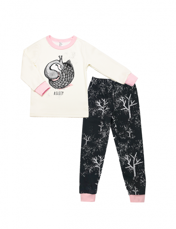Піжама для дівчинки SMIL 104808-2s Молочний - изображение 3