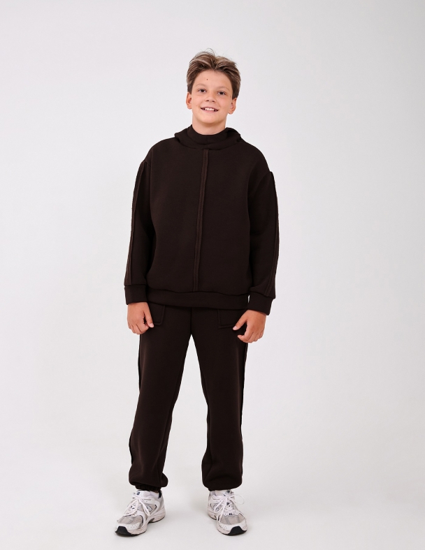 Комплект для хлопчика (худi +штани) для хлопчика SMIL 117500-1-2s Коричневий - изображение 1
