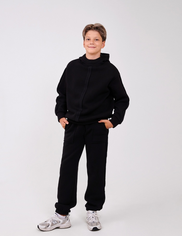 Комплект для хлопчика (худi +штани) для хлопчика SMIL 117500-1-2s Чорний - изображение 1