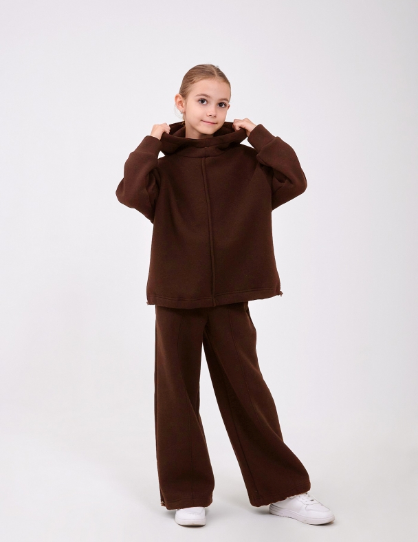 Комплект  для дiвчинки (худi + штани ) для дівчинки SMIL 117503-1-2s Кавовий - изображение 1
