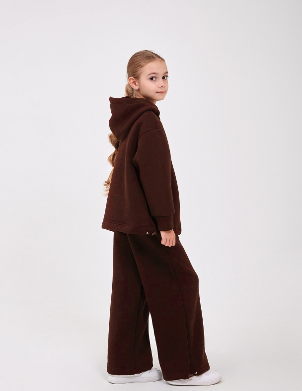 Комплект  для дiвчинки (худi + штани ) для дівчинки SMIL 117503-1-2s Кавовий - изображение 2