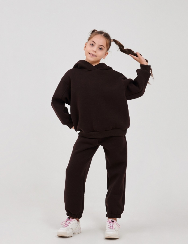 Комплект для дiвчинки (свiтшот + штани ) для дівчинки SMIL 117535-1-2s Коричневий - изображение 1