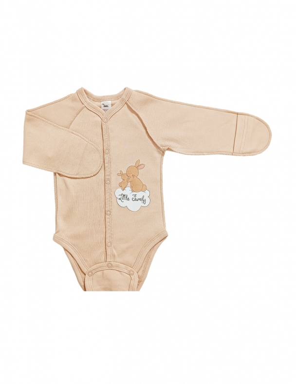 Боді-распашонка унісекс SMIL 102786-1 Бежевий - изображение 1