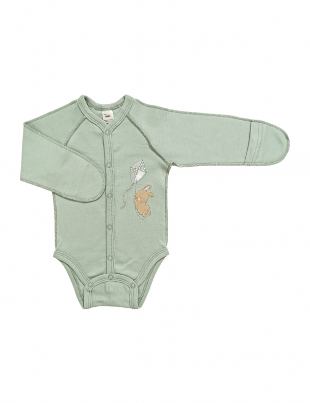 Боді-распашонка унісекс SMIL 102786-1 Світла оливка - изображение 1