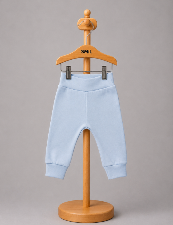 Детские штани для новорожденного малыша 100% cotton Унісекс Eco Iнтерлок Мягкие Не Давят унисекс SMIL 107640-1 Голубой - изображение 1