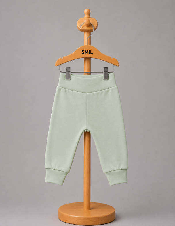 Детские штани для новорожденного малыша 100% cotton Унісекс Eco Iнтерлок Мягкие Не Давят унисекс SMIL 107640-1 Светлая оливка - изображение 1