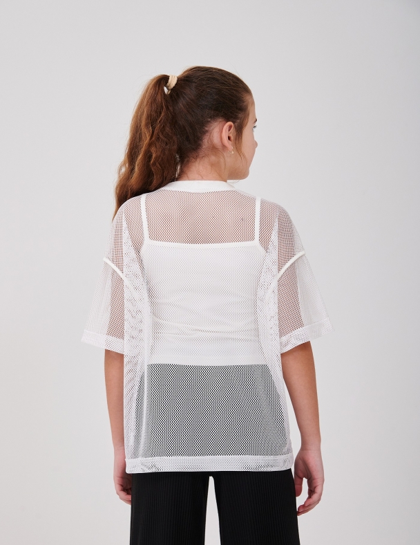 Комплект (майка + футболка сітка) для дівчинки SMIL 113325-1 Білий - изображение 2