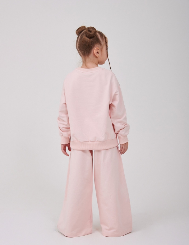 Костюм (свiтшот+штани) для дівчинки SMIL 117506-1 Нiжно-рожевий - изображение 2
