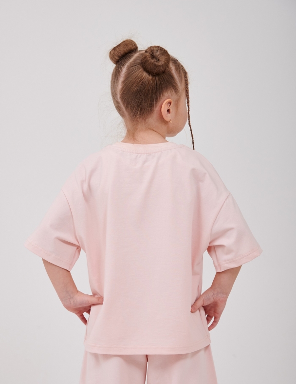 Футболка для дівчинки SMIL 110864-1 Нiжно-рожевий - изображение 2