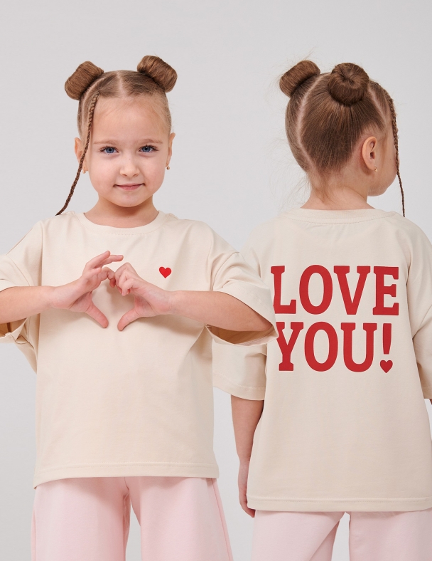 Футболка для дівчинки SMIL 110864-1 Світло-бежевий - изображение 1