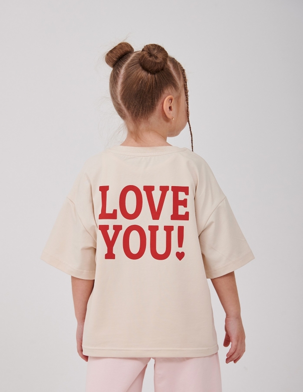 Футболка для дівчинки SMIL 110864-1 Світло-бежевий - изображение 2