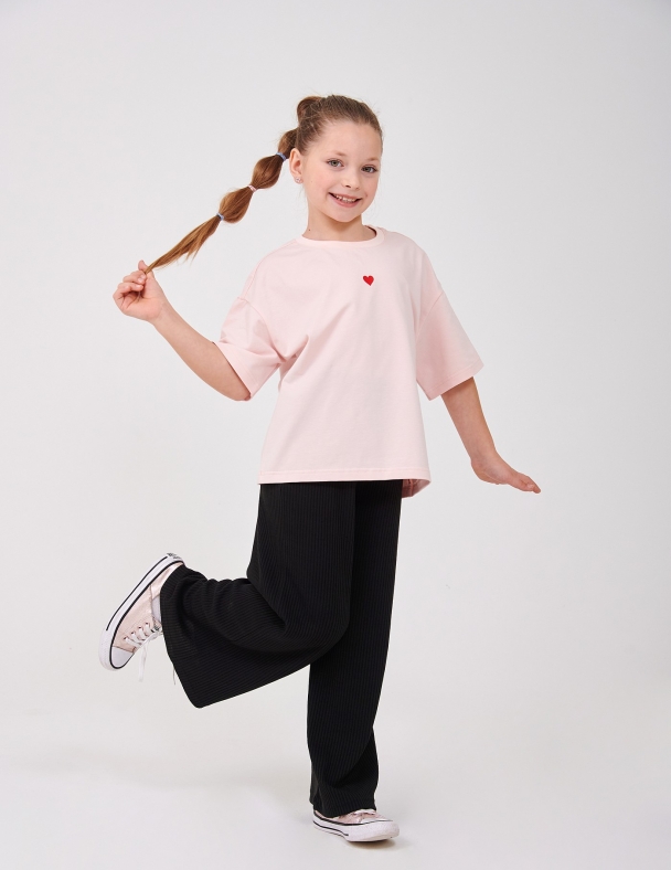 Футболка для дівчинки SMIL 110865-1 Нiжно-рожевий - изображение 2