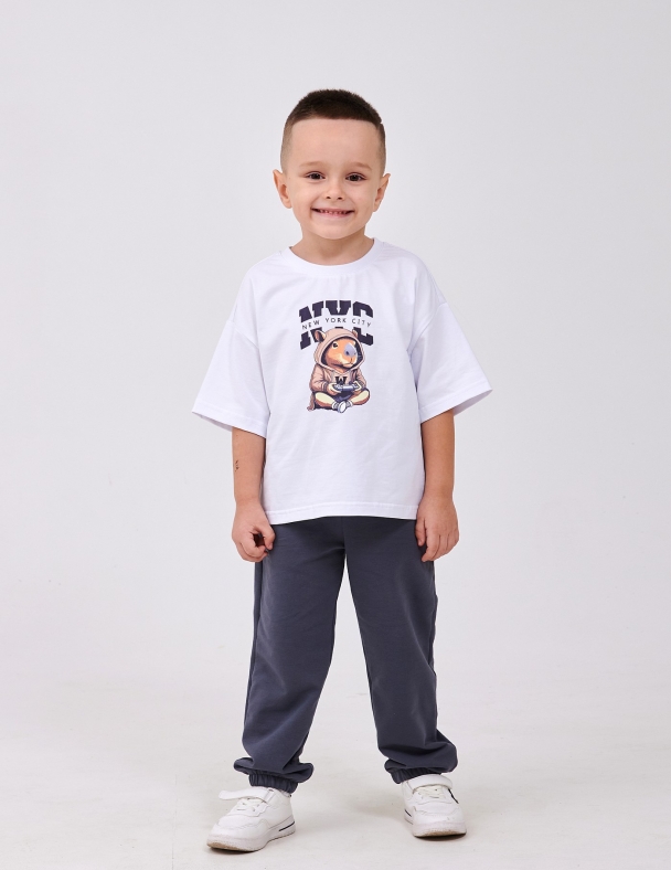 Футболка для мальчика SMIL 110869-1 Белый - изображение 1