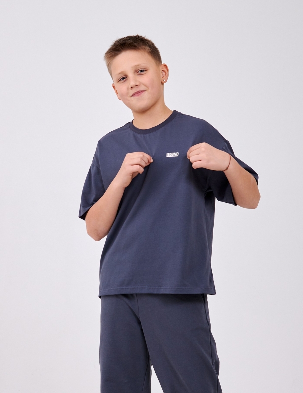 Футболка для хлопчика SMIL 110924-1 Темно-сірий - изображение 1